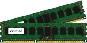 Crucial 8GB (2 x 4GB) ECC Unbuffered DDR3 1866 (PC3 14900) Server Memory Model CT2KIT51272BA186DJ