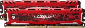 Ballistix Sport LT 16GB (2 x 8GB) DDR4 2400 (PC4 19200) Desktop Memory Model BLS2K8G4D240FSE
