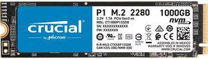 Crucial P1 1TB 3D NAND NVMe PCIe Internal SSD, up to 2000 MB/s - CT1000P1SSD8
