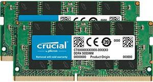 Crucial 64GB Kit (32GBx2) DDR4 2666 MT/s CL19 SODIMM 260-Pin Memory - CT2K32G4SFD8266