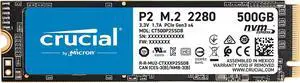 Crucial P2 500GB 3D NAND NVMe PCIe M.2 SSD Up to 2300 MB/s - CT500P2SSD8