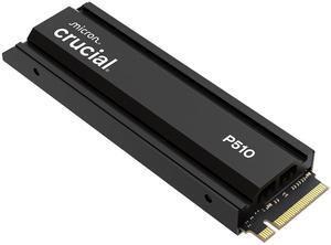 Crucial P510 1TB Gen5 NVMe SSD with Heatsink, Up to 11,000 MB/s, PCIe 5.0 M.2 2280 SSD, Internal Solid State Drive, Compatible with PS5 CT1000P510SSD5