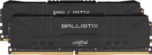Crucial Ballistix 2666 MHz DDR4 DRAM Desktop Gaming Memory Kit 16GB (8GBx2) CL16 BL2K8G26C16U4B (BLACK)