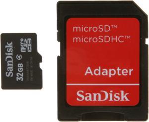 SanDisk 32GB microSDHC Flash Card w/ Adapter Model SDSDQM-032G-B35A