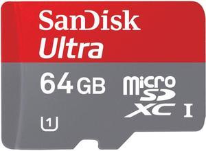 SanDisk Ultra 64GB Secure Digital Extended Capacity (SDXC) Flash Card With Adapter Model SDSDQUA-064G-A46A