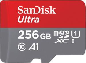 SanDisk 256GB Ultra microSDXC A1 UHS-I/U1 Class 10 Memory Card with Adapter, Speed Up to 100MB/s (SDSQUAR-256G-GN6MA)