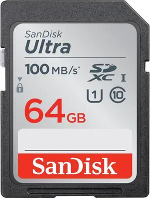 SanDisk 64GB Ultra SDXC UHS-I/Class 10 Memory Card, Speed Up to100MB/s (SDSDUNR-064G-GN6IN)