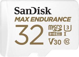 SanDisk 32GB MAX ENDURANCE microSDHC, U3, V30, Memory Card with Adapter for Home Security Cameras and Dash Cams, Speed up to 100MB/s (SDSQQVR-032G-GN6IA)