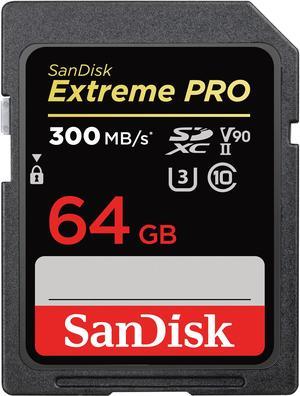 SanDisk 64GB Extreme Pro SDXC UHS-II Memory Card, Speed Up to 300MB/s (SDSDXDK-064G-GN4IN)