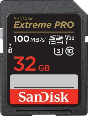 SanDisk 32GB Extreme Pro SDHC UHSIU3 V30 Class 10 Memory Card Speed Up to 100MBs SDSDXXO032GGN4IN