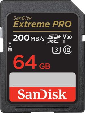 SanDisk 64GB Extreme Pro SDXC UHS-I/U3 V30 Class 10 Memory Card, Speed Up to 200MB/s (SDSDXXU-064G-GN4IN)