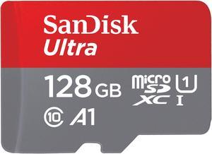 SanDisk 128GB Ultra microSDXC A1 UHS-I/U1 Class 10 Memory Card with Adapter, Speed Up to 140MB/s (SDSQUAB-128G-GN6MA)