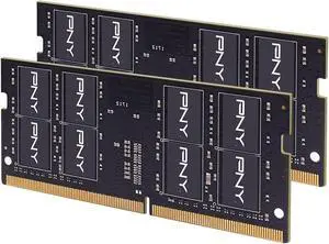 PNY 64GB (2 x 32GB) 260-Pin DDR4 SO-DIMM DDR4 3200 (PC4 25600) Memory (Notebook Memory) Model MN64GK2D43200-TB