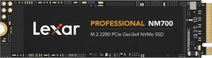 Lexar Professional NM700 M.2 2280 256GB PCIe Gen3 x4 NVMe 3D TLC Internal Solid State Drive (SSD) LNM700-256RBNA