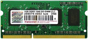 Transcend 1GB 204-Pin DDR3 SO-DIMM DDR3 1066 (PC3 8500) Laptop Memory Model TS128MSK64V1U Transcend 1GB 204-Pin DDR3 SO-DIMM DDR3 1066 (PC3 8500) Laptop Memory Model TS128MSK64V1U