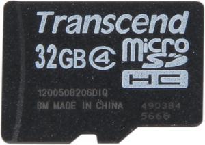 Transcend 32GB microSDHC Flash Card Model TS32GUSDC4