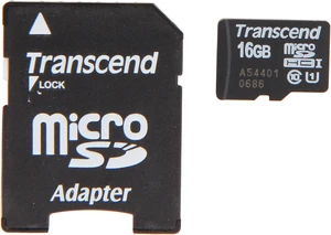 Transcend UHS-I 16GB microSDHC Flash Card with Adapter Model TS16GUSDU1 Transcend UHS-I 16GB microSDHC Flash Card with Adapter Model TS16GUSDU1