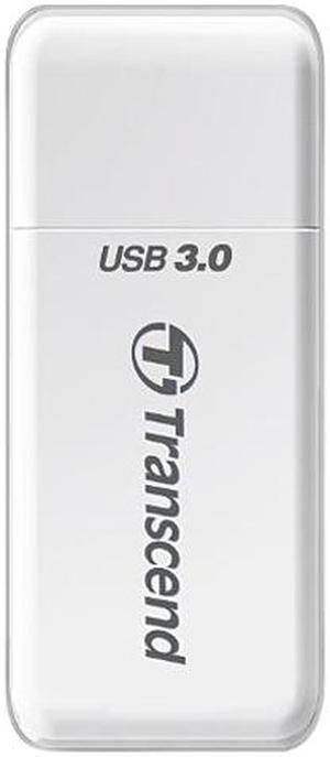Transcend RDF5 USB 3.0 Support SDHC (UHS-I), SDXC (UHS-I), microSD, microSDHC (UHS-I), and microSDXC (UHS-I) Flash Card Reader - White