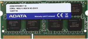 ADATA 8GB 204-Pin DDR3 SO-DIMM DDR3L 1600 (PC3L 12800) Laptop Memory Model ADDS1600W8G11-S