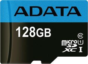 ADATA 128GB Premier microSDXC UHS-I / Class 10 Memory Card with SD Adapter, Speed Up to 85MB/s (AUSDX128GUICL10 85-RA1)