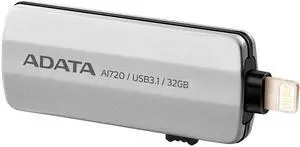 ADATA i-Memory AI720 32GB USB Flash Drive Lightning & USB 3.1 AAI720-32G-CGY ADATA i-Memory AI720 32GB USB Flash Drive Lightning & USB 3.1 AAI720-32G-CGY