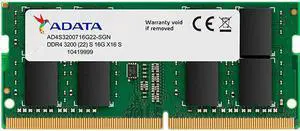 ADATA Premier Series 16GB 260-Pin DDR4 SO-DIMM DDR4 3200 (PC4 25600) Laptop Memory Model AD4S320016G22-RGN ADATA Premier Series 16GB 260-Pin DDR4 SO-DIMM DDR4 3200 (PC4 25600) Laptop Memory Model AD4S320016G22-RGN