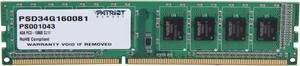 Patriot Signature Line 4GB DDR3 1600 (PC3 12800) Desktop Memory Model PSD34G160081