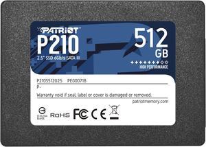 Patriot P210 2.5" 512GB SATA III TLC Internal Solid State Drive (SSD) P210S512G25
