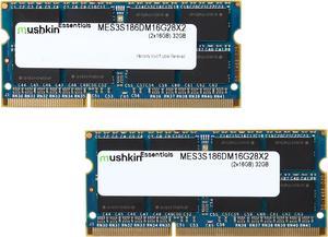 Crucial 32GB Kit (16GBx2) DDR3/DDR3L 1600 MT/s (PC3L-12800) Unbuffered  SODIMM 204-Pin Memory - CT2KIT204864BF160B at