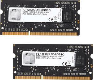 G.SKILL 8GB (2 x 4GB) 204-Pin DDR3 SO-DIMM DDR3 1600 (PC3 12800) Laptop Memory Model F3-12800CL9D-8GBSQ