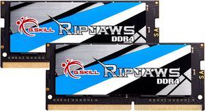 G.SKILL Ripjaws Series 32GB (2 x 16GB) 260-Pin DDR4 SO-DIMM DDR4 3200 (PC4 25600) Laptop Memory Model F4-3200C18D-32GRS