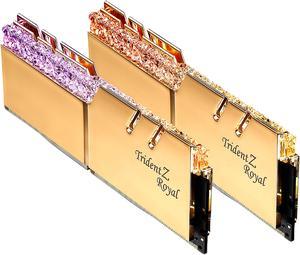 G.SKILL Trident Z Royal Series 16GB (2 x 8GB) 288-Pin RGB DDR4 SDRAM DDR4 3200 (PC4 25600) Desktop Memory Model F4-3200C16D-16GTRG