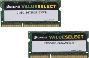 Corsair 16 Go Kit SO-DIMM DDR3 PC3-10600 CL9 (CMSO16GX3M2A1333C9