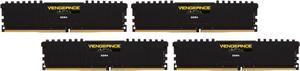 CORSAIR Vengeance LPX 32GB (4 x 8GB) DDR4 2666 (PC4 21300) C15 Memory Kit - Black Model CMK32GX4M4A2666C15