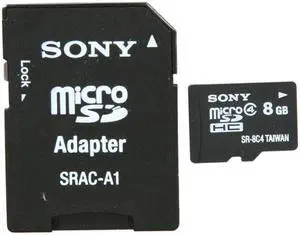 SONY 8GB microSDHC Flash Card Model SR8A4 SONY 8GB microSDHC Flash Card Model SR8A4