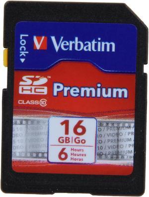 Verbatim 16GB Secure Digital High-Capacity (SDHC) Flash Card Model 96808