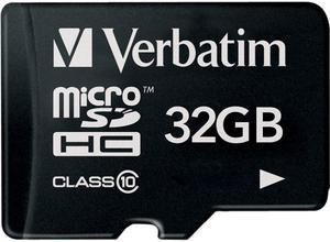 Verbatim 32GB microSDHC Flash Card Model 44013