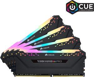 CORSAIR Vengeance RGB Pro 64GB (4 x 16GB) DDR4 2666 (PC4 21300) Desktop Memory Model CMW64GX4M4A2666C16