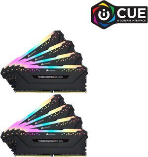 CORSAIR Vengeance RGB Pro 256GB (8 x 32GB) 288-Pin PC RAM DDR4 3200 (PC4 25600) Desktop Memory Model CMW256GX4M8E3200C16