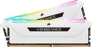 CORSAIR Vengeance RGB Pro SL 32GB (2 x 16GB) 288-Pin PC RAM DDR4 3600 (PC4 28800) Desktop Memory Model CMH32GX4M2D3600C18W