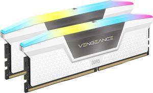 CORSAIR Vengeance RGB 64GB (2 x 32GB) 288-Pin PC RAM DDR5 6000 (PC5 48000) Desktop Memory Model CMH64GX5M2B6000C30W