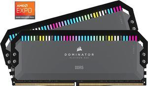 CORSAIR Dominator Platinum RGB 32GB (2 x 16GB) 288-Pin PC RAM DDR5 6000 (PC5 48000) Desktop Memory Model CMT32GX5M2B6000Z30K