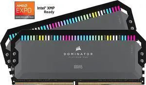 CORSAIR Dominator Platinum RGB 64GB (2 x 32GB) 288-Pin PC RAM DDR5 5200 (PC5 41600) XMP 3.0 AMD EXPO Desktop Memory Model CMT64GX5M2B5200Z40K CORSAIR Dominator Platinum RGB 64GB (2 x 32GB) 288-Pin PC RAM DDR5 5200 (PC5 41600) XMP 3.0 AMD EXPO Desktop Memory Model CMT64GX5M2B5200Z40K