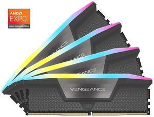 CORSAIR Vengeance RGB 64GB (4 x 16GB) 288-Pin PC RAM DDR5 5600 (PC5 44800) Desktop Memory Model CMH64GX5M4B5600Z36