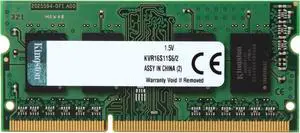 Kingston 2GB 204-Pin DDR3 SO-DIMM DDR3 1600 (PC3 12800) Laptop Memory Model KVR16S11S6/2