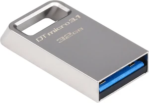 Kingston 32GB DTMicro USB 3.1/3.0 Type-A Metal Ultra-Compact Flash Drive (DTMC3/32GB) Kingston 32GB DTMicro USB 3.1/3.0 Type-A Metal Ultra-Compact Flash Drive (DTMC3/32GB)