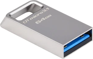 Kingston 64GB DTMicro USB 3.1/3.0 Type-A Metal Ultra-Compact Flash Drive (DTMC3/64GB) Kingston 64GB DTMicro USB 3.1/3.0 Type-A Metal Ultra-Compact Flash Drive (DTMC3/64GB)
