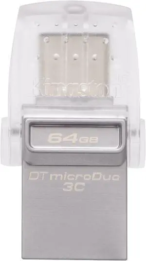 Kingston 64GB  Data Traveler DUO3C USB 3.0/3.1 + Type-C Flash Drive (DTDUO3C/64GB )