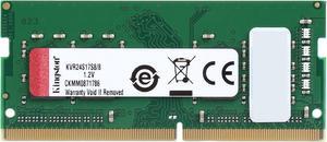 Kingston ValueRAM 8GB 2400MHz DDR4 Non-ECC CL17 SODIMM 1Rx8 (Notebook Memory) KVR24S17S8/8