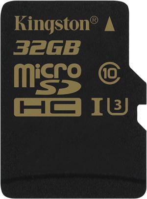 Kingston 32GB MicroSDHC UHS-I/U3 Class 10 Memory Card with Adapter, Speed Up to 90MB/s (SDCG/32GB)